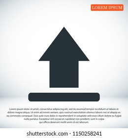 upload vector icon, stock vector illustration flat design style