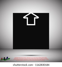 upload vector icon, stock vector illustration flat design style