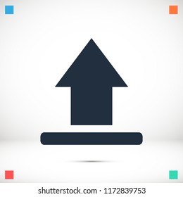 upload vector icon, stock vector illustration flat design style