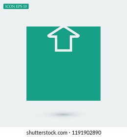 upload vector icon, stock vector illustration flat design style