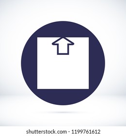 upload vector icon, stock vector illustration flat design style