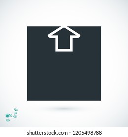upload vector icon, stock vector illustration flat design style