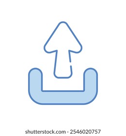 Upload vector icon stock illustration