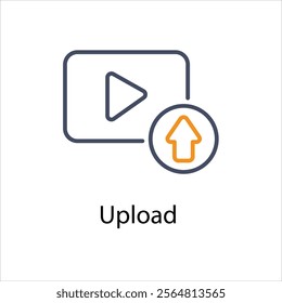 Upload Vector icon stock illustration