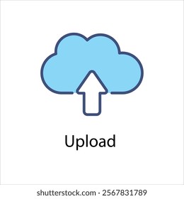 Upload Vector icon stock illustration