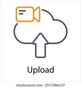 Upload Vector icon stock illustration