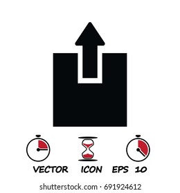 upload vector icon, stock vector illustration flat design style