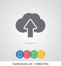 Upload vector icon. Uploading icon. The sign of upload.