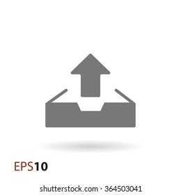 Upload vector icon for web and mobile