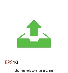Upload vector icon for web and mobile