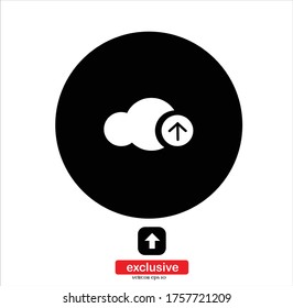 Upload vector icon.Flat design style vector illustration for graphic and web design.