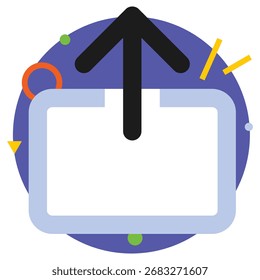 Cargar Ilustración vectorial. Diseño minimalista plano. Ilustración editable para el Web, móvil, impresión
