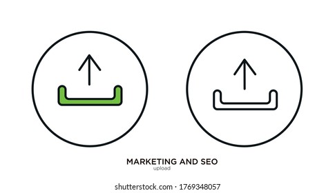 upload vector illustration lineal color and filled design