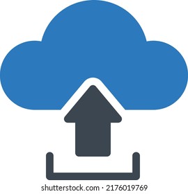 cargar la ilustración Vector en un fondo transparente. Símbolos de calidad superior. Iconos vectoriales de glifos para diseño de conceptos y gráficos. 
