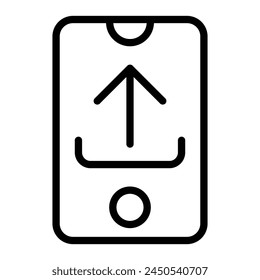 Upload Vector Line Icon design