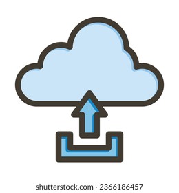 Upload Vector Thick Line Filled Colors Icon For Personal And Commercial Use.
