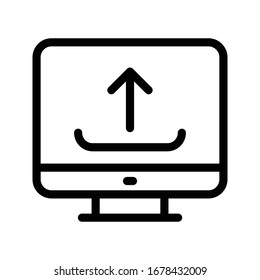 upload vector thin line icon 