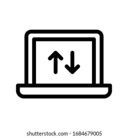 upload vector thin line icon 
