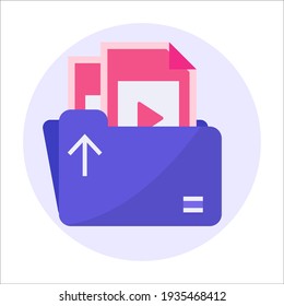 Cargar icono de archivo de vídeo. archivo de vídeo