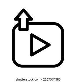 upload video icon or logo isolated sign symbol vector illustration - high quality black style vector icons
