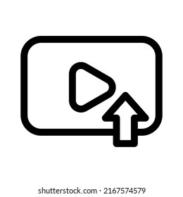 upload video icon or logo isolated sign symbol vector illustration - high quality black style vector icons
