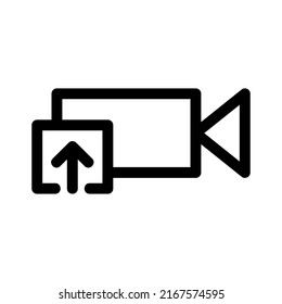 upload video icon or logo isolated sign symbol vector illustration - high quality black style vector icons
