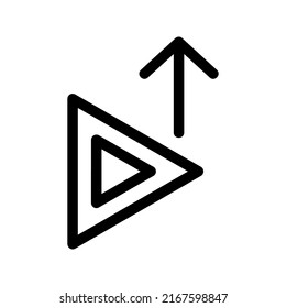 upload video icon or logo isolated sign symbol vector illustration - high quality black style vector icons
