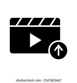 Upload Video Icon Or Logo Isolated Sign Symbol Vector Illustration - High Quality Black Style Vector Icons
