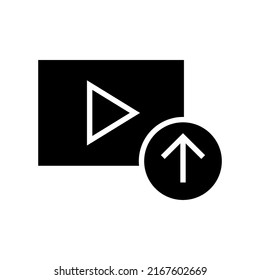 Upload Video Icon Or Logo Isolated Sign Symbol Vector Illustration - High Quality Black Style Vector Icons
