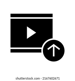 Upload Video Icon Or Logo Isolated Sign Symbol Vector Illustration - High Quality Black Style Vector Icons
