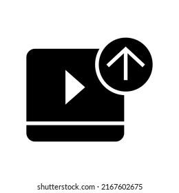 Upload Video Icon Or Logo Isolated Sign Symbol Vector Illustration - High Quality Black Style Vector Icons
