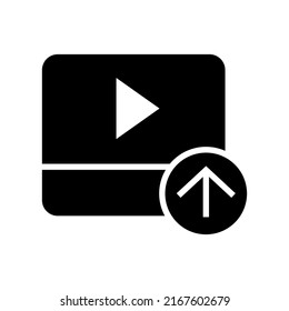 Upload Video Icon Or Logo Isolated Sign Symbol Vector Illustration - High Quality Black Style Vector Icons
