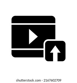 upload video icon or logo isolated sign symbol vector illustration - high quality black style vector icons

