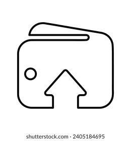 Upload wallet icon, Perfect use for print media, web, stock images, commercial use or any kind of design project.