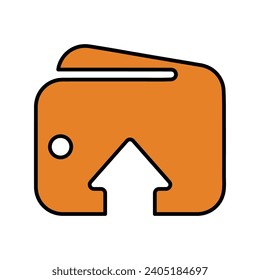 Upload wallet icon, Perfect use for print media, web, stock images, commercial use or any kind of design project.