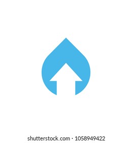 Upload Water Logo Icon Design