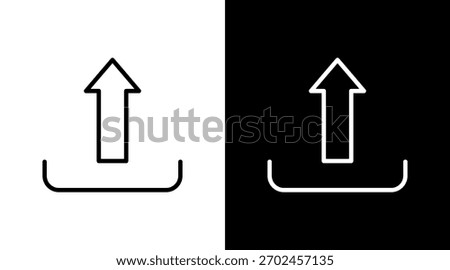 Upload White Icon Set Design