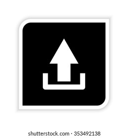 Upload  - white vector icon