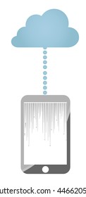 Upload/Download icon on flat design.