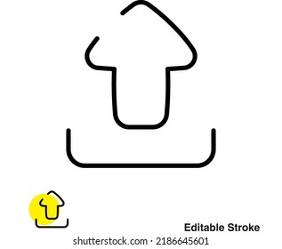 Uploading Arrow Vector Line Icon