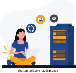 Uploading documents and emails to server