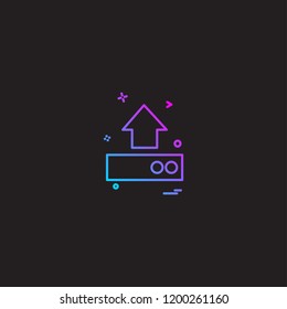 Uploading icon design vector
