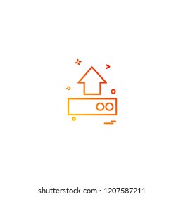 Uploading icon design vector