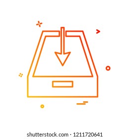 Uploading icon design vector