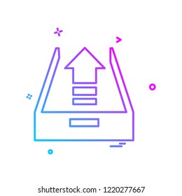 Uploading icon design vector