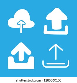uploading icons set with upload to cloud and upload vector set