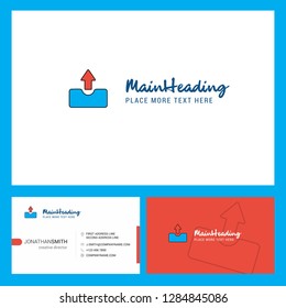 Uploading Logo design with Tagline and Front and Back Busienss Card Template. Vector Creative Design