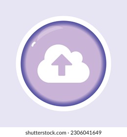 uploading media flat gradient vector icon illustration