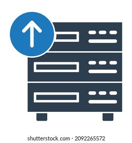 Uploading Server Isolated Vector icon which can easily modify or edit

