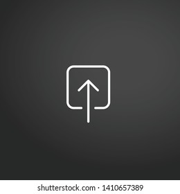 Uploading Symbol vector icon. Uploading Symbol concept stroke symbol design. Thin graphic elements vector illustration, outline pattern for your web site design, logo, UI. EPS 10.